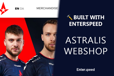 Thumbnail for news post: Astralis's webshop is built on Enterspeed